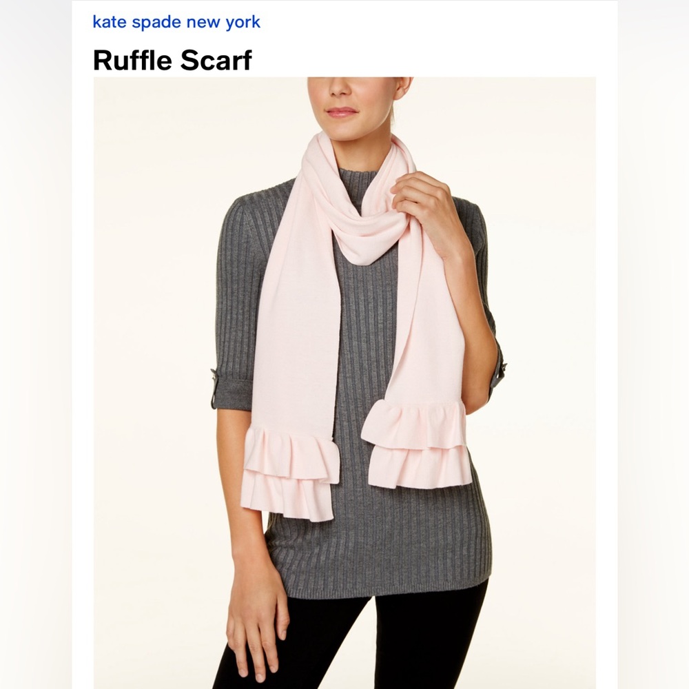 Kate Spade Rose Dew Ruffle Scarf (NWT)